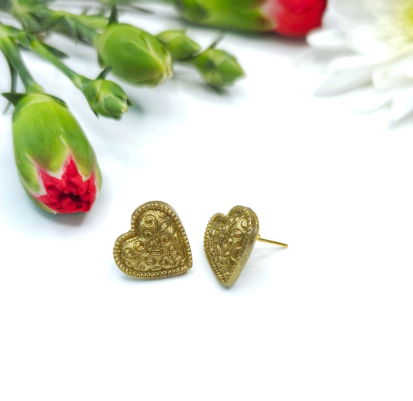 #1 Heart pendant earrings