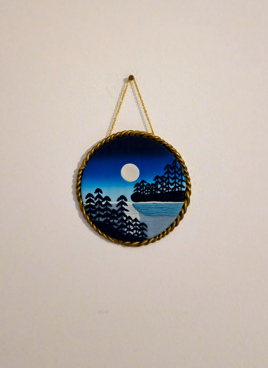 Blue landscape (thin frame)