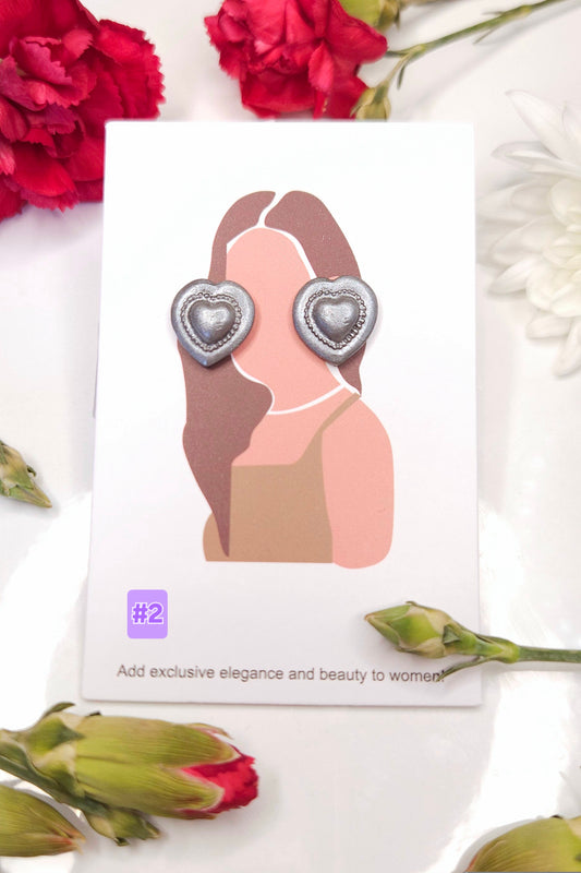 #2 Heart pendant earrings