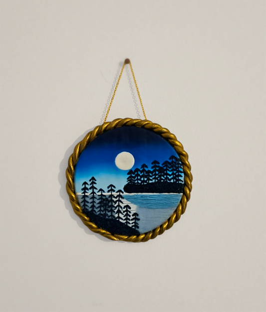 Blue landscape (thick frame)