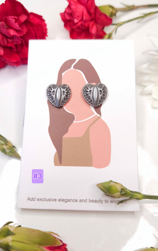 #3 Heart pendant earrings