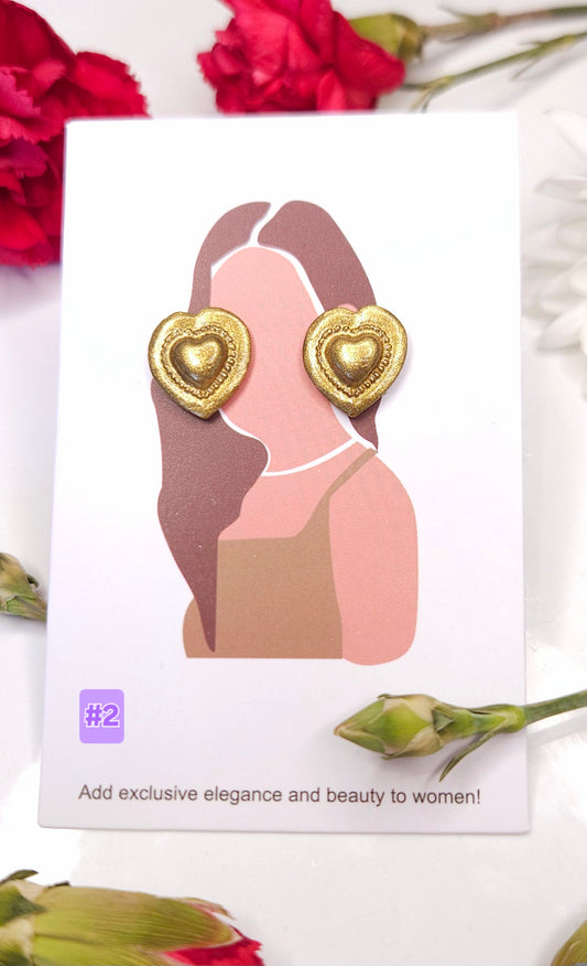 #2 Heart pendant earrings